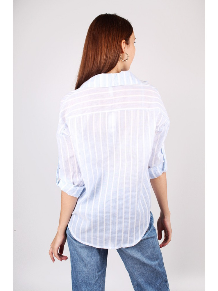 Рубашка женская белая в полоску размер L 3101