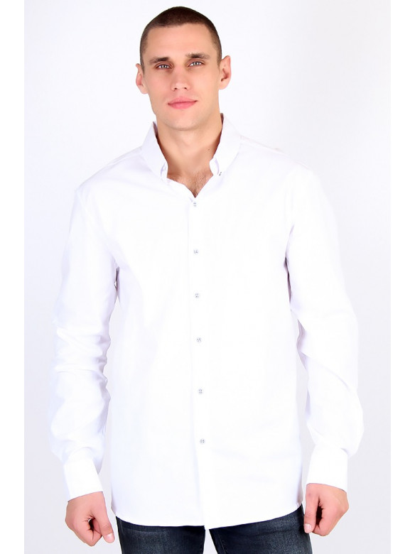 Рубашка мужская батальная белая размер 4XL 3464