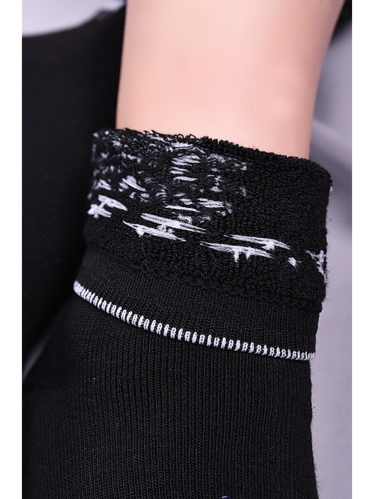 Шкарпетки жіночі махрові чорні розмір 35-38