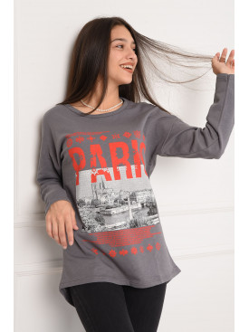 Батник женский  PARIS серый
