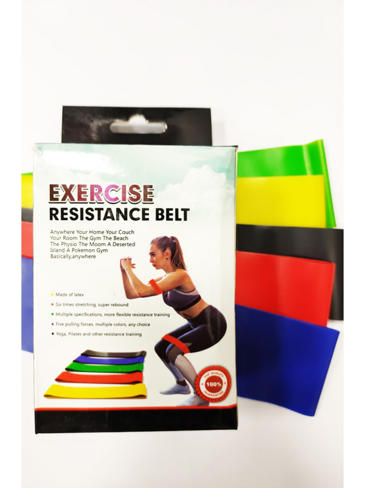 Набор резинок для фитнеса и спорта из 5 лент Еxercise resistance bands 852