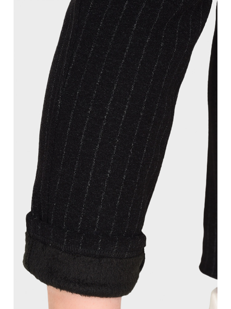 Штаны женские теплые на евро меху черные размер 4XL 541-1