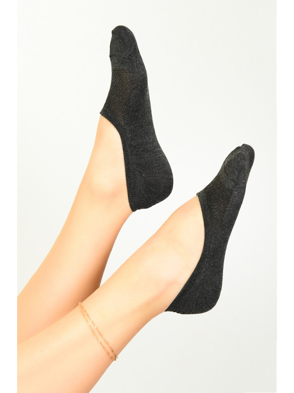 Шкарпетки-сліди жіночі темно- сірі розмір 36-40 2088-2