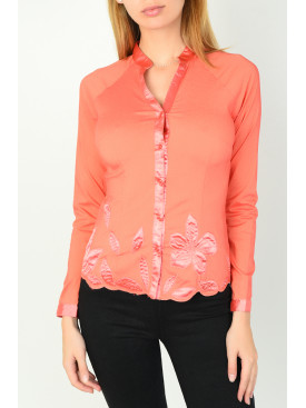 Блуза женская коралловая 960-4