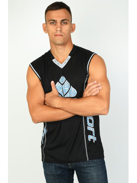 Безрукавка мужская черная 6471
