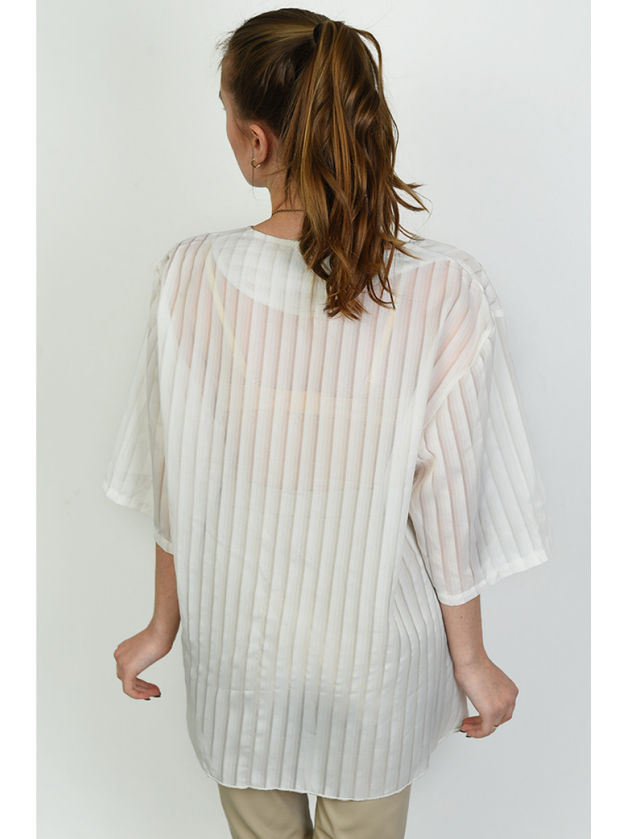 Блуза жіноча батальна молочна Уцінка 0893 138943C