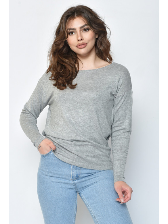 Женский свитер свободный серый SSW2368 138986C