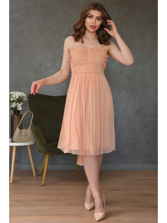 Платье женское персиковое SSU0714 139571C