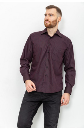 Рубашка мужская черная в бордовую полоску 2-159 140132C