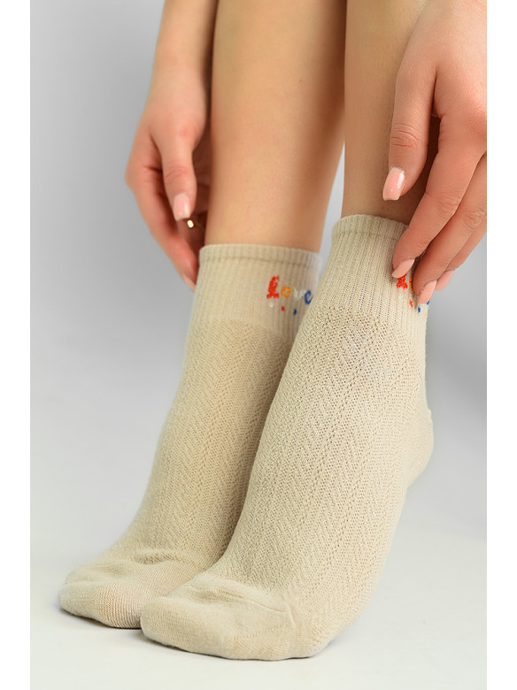 Шкарпетки жіночі бежеві розмір 35-41 2829 140401C