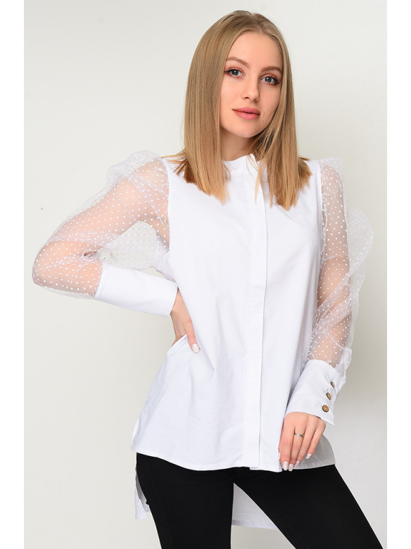Блуза жіноча біла розмір L Уцінка 142023C