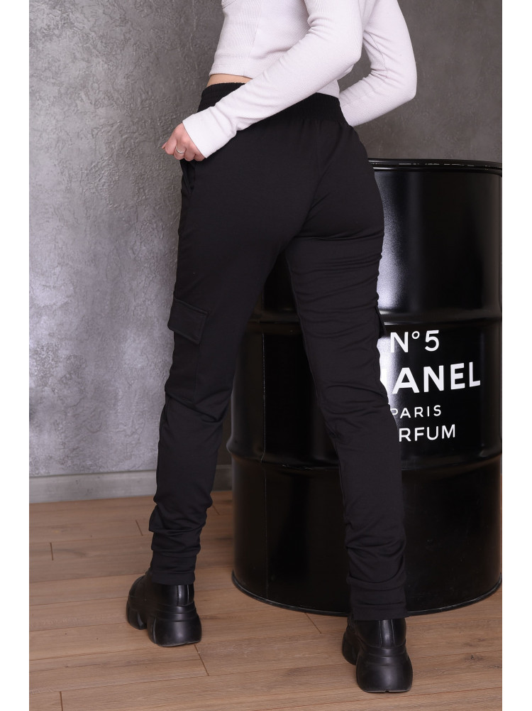 Спортивные штаны женские черные 402-1 143318C