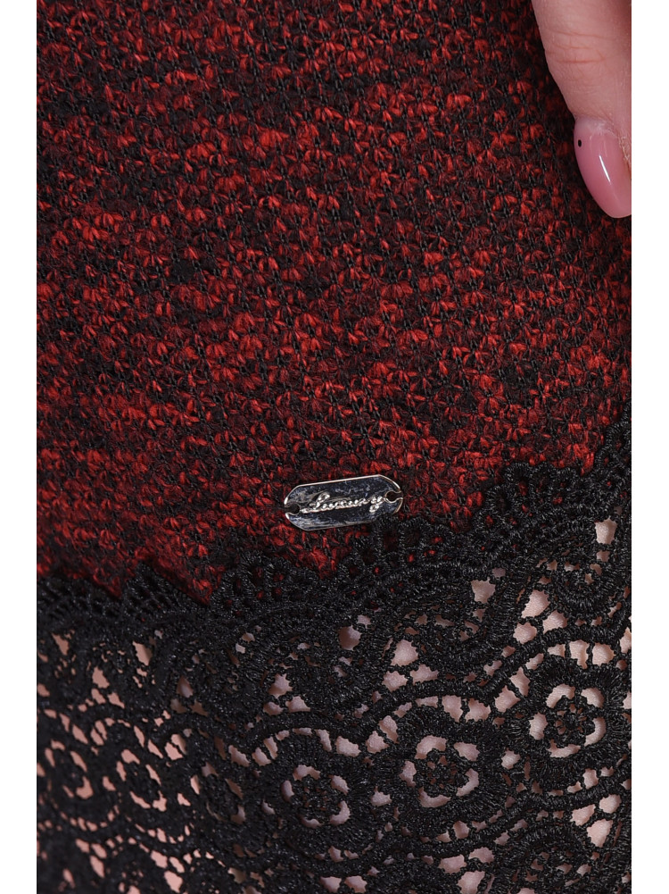 Сукня жіноча чорно-бордова 172-396-10 143320C