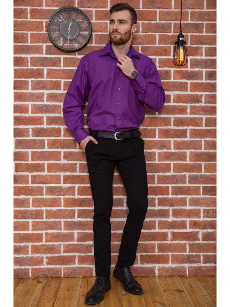 Рубашка мужская фиолетовая 48-19 143862C