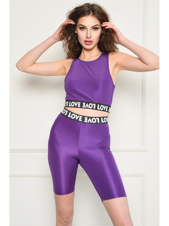 Женский костюм спортивный фиолетовый 145591C