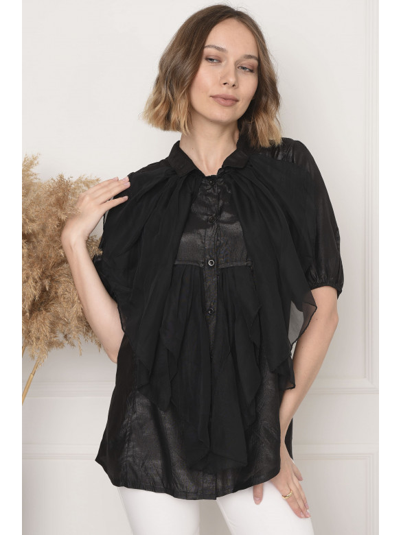Блуза жіноча чорна розмір 44-46 099 147706C