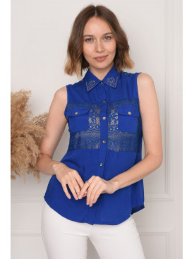 Блуза женская синяя 036 147841C