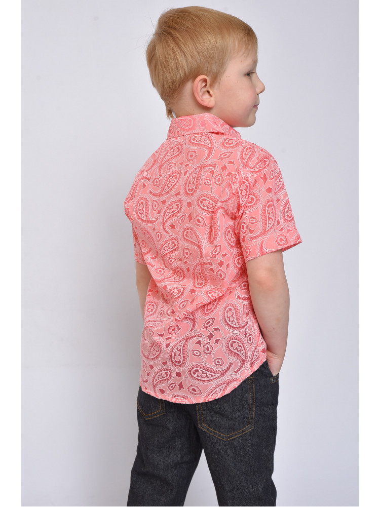 Рубашка детская мальчик коралловая 148502C
