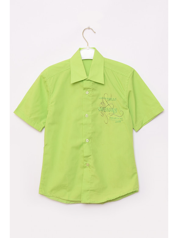 Рубашка детская мальчик салатовая 148603C