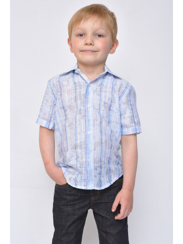 Рубашка детская мальчик голубая 148970C
