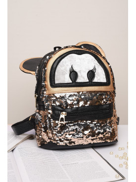 Рюкзак з паєтками дитячий золотий 1809 150064C Рюкзак з паєтками дитячий золотий 1809 150064C
