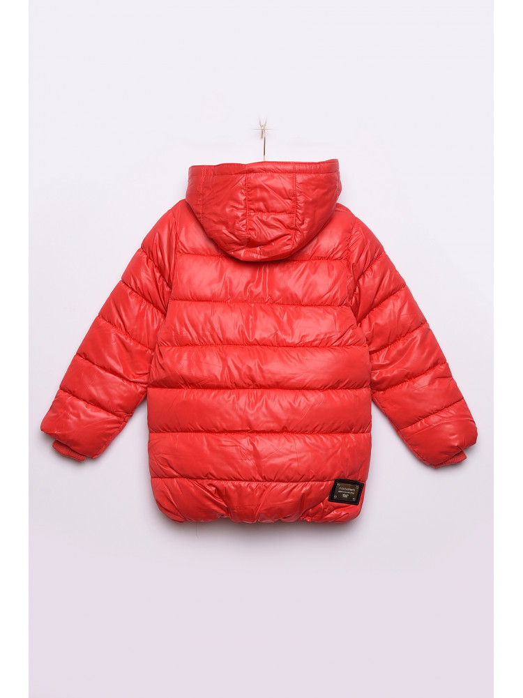 Куртка дитяча червоний демісезон з капюшоном 150333C
