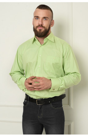 Рубашка мужская зеленая 151028C