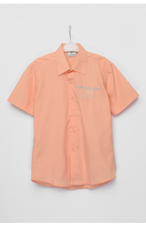 Рубашка детская мальчик персиковая 151221C