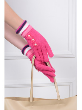 Рукавички жіночі малинового кольору WY-1304 151309C Рукавички жіночі малинового кольору WY-1304 151309C