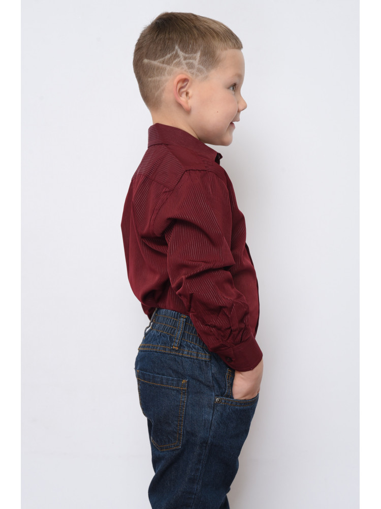 Рубашка детская мальчик бордовая 151811C