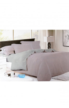 Комплект постельного белья серого цвета  полуторка 152434C