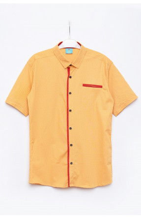Рубашка детская мальчик оранжевая в горошек 152546C