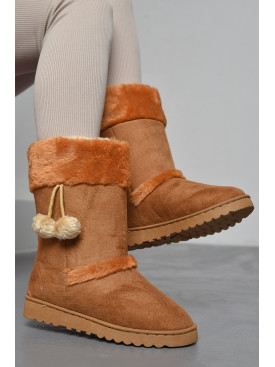 Угги женские песочного цвета искуствинная замша 152618C Угги женские песочного цвета искуствинная замша 152618C