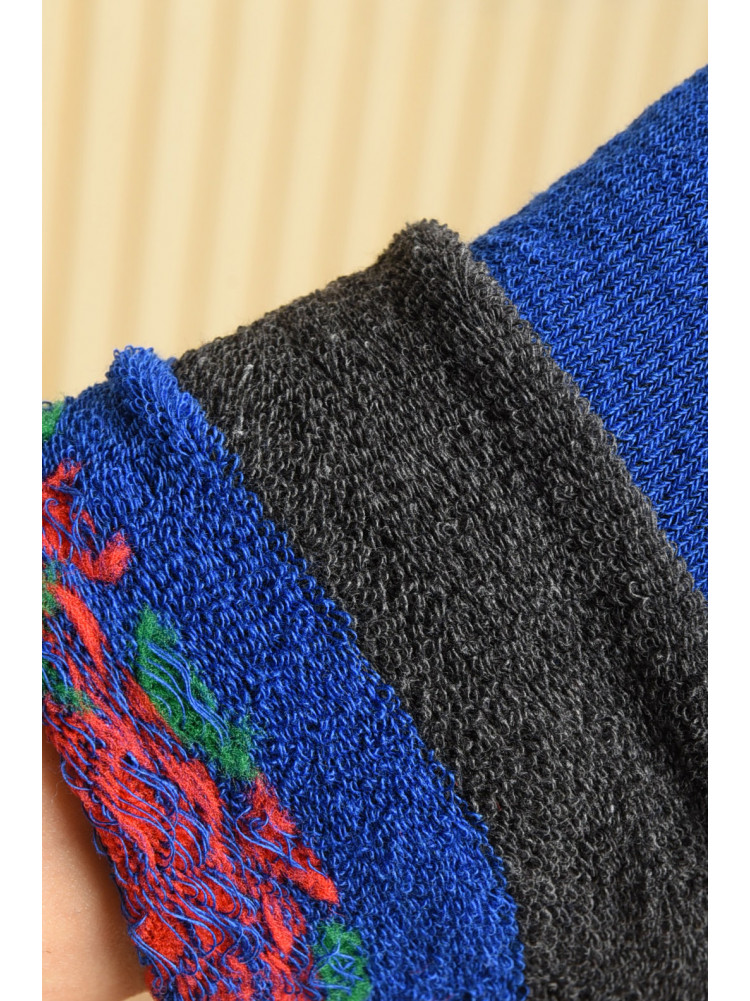 Носки женские махровые синего цвета с узором размер 36-41 152624C