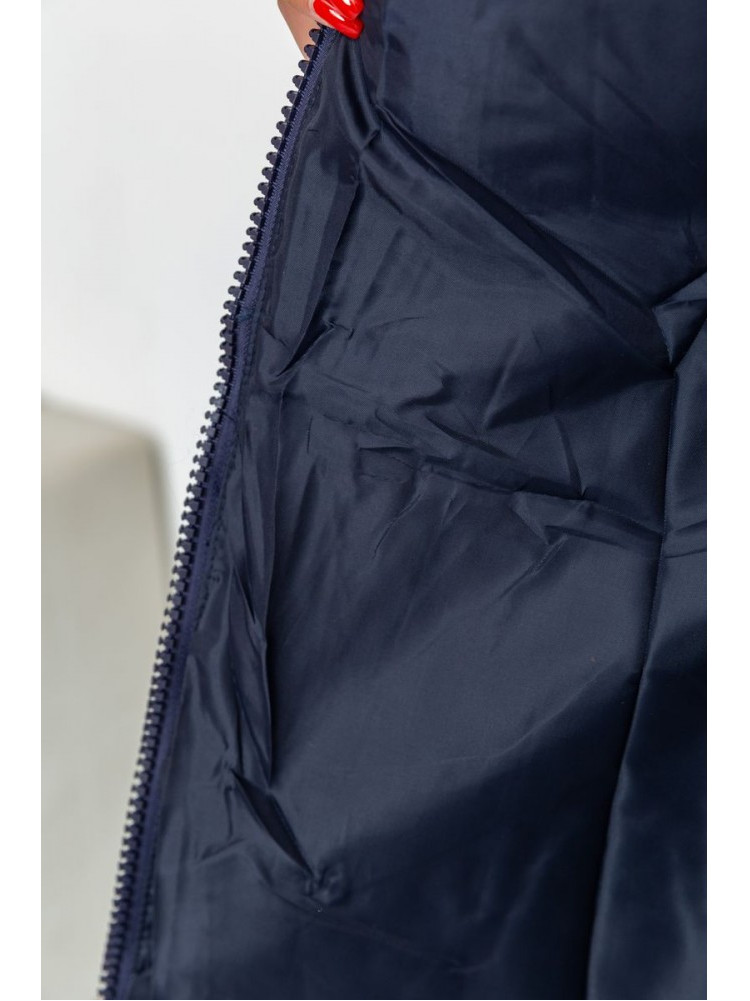 Куртка жіноча зимова на синтепоні темно-синя Уцінка 152661C