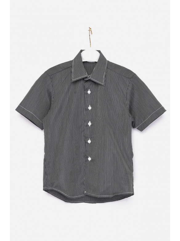 Рубашка детская мальчик черная в полоску размер 29 153104C