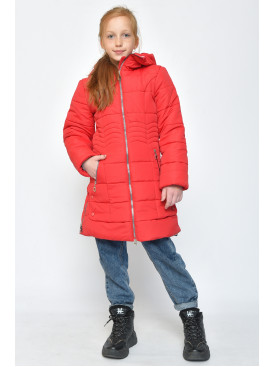 Куртка детская девочка зимняя красного цвета 153107C Куртка детская девочка зимняя красного цвета 153107C