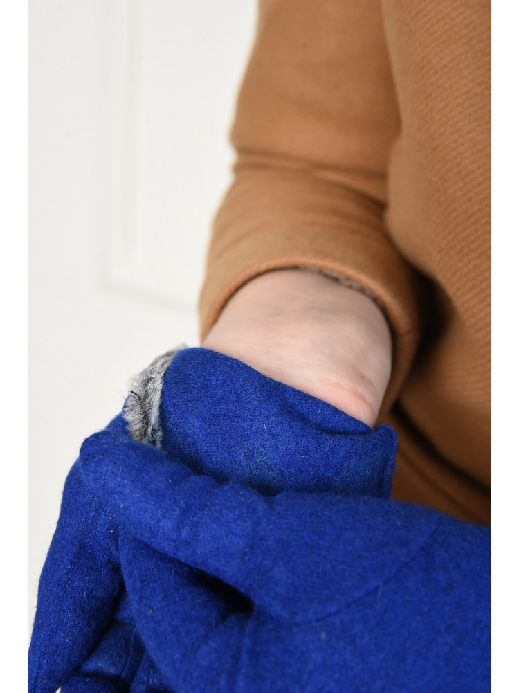 Перчатки женские текстильные синего цвета 153458C