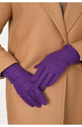 Перчатки женские текстильные фиолетового цвета 153535C