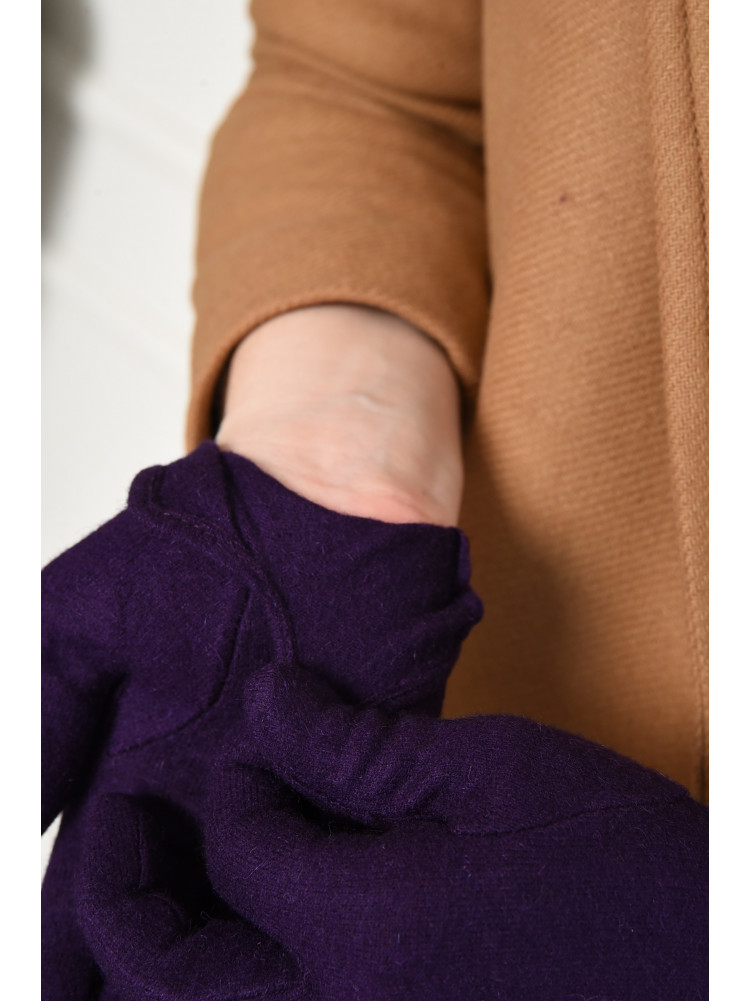 Перчатки женские текстильные фиолетового цвета 153565C