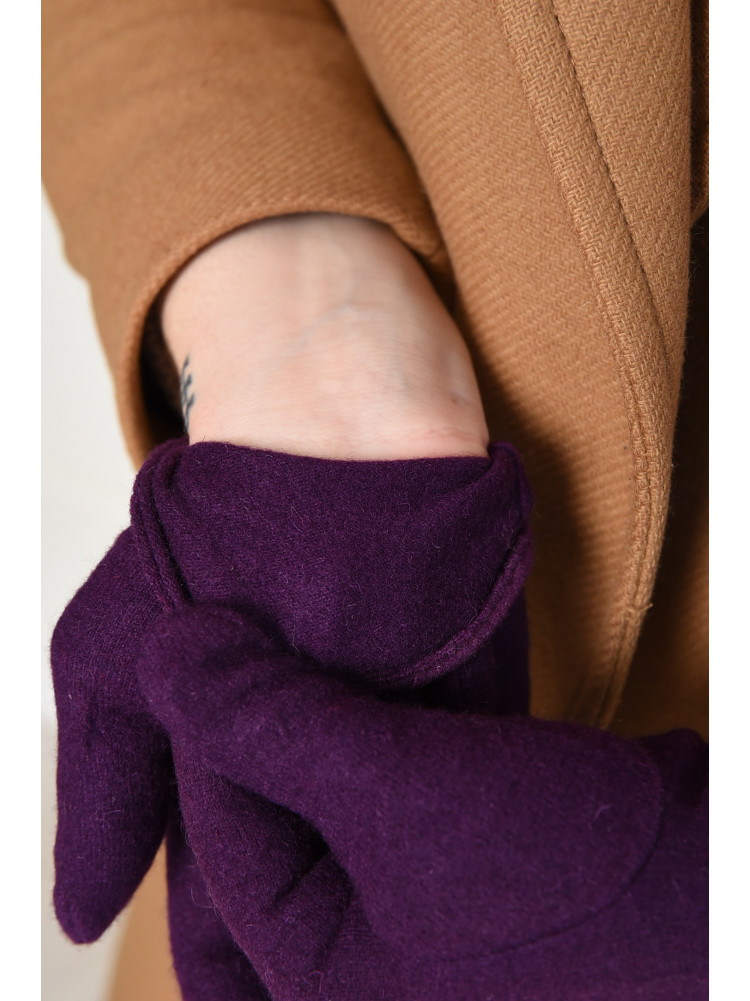 Рукавички жіночі текстильні фіолетового кольору 153583C