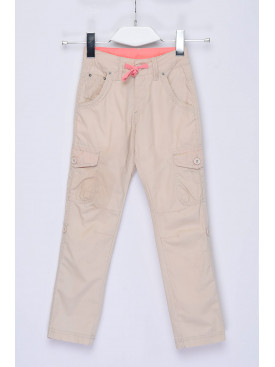 Штаны детские девочка бежевого цвета котоновые 153627C Штаны детские девочка бежевого цвета котоновые 153627C