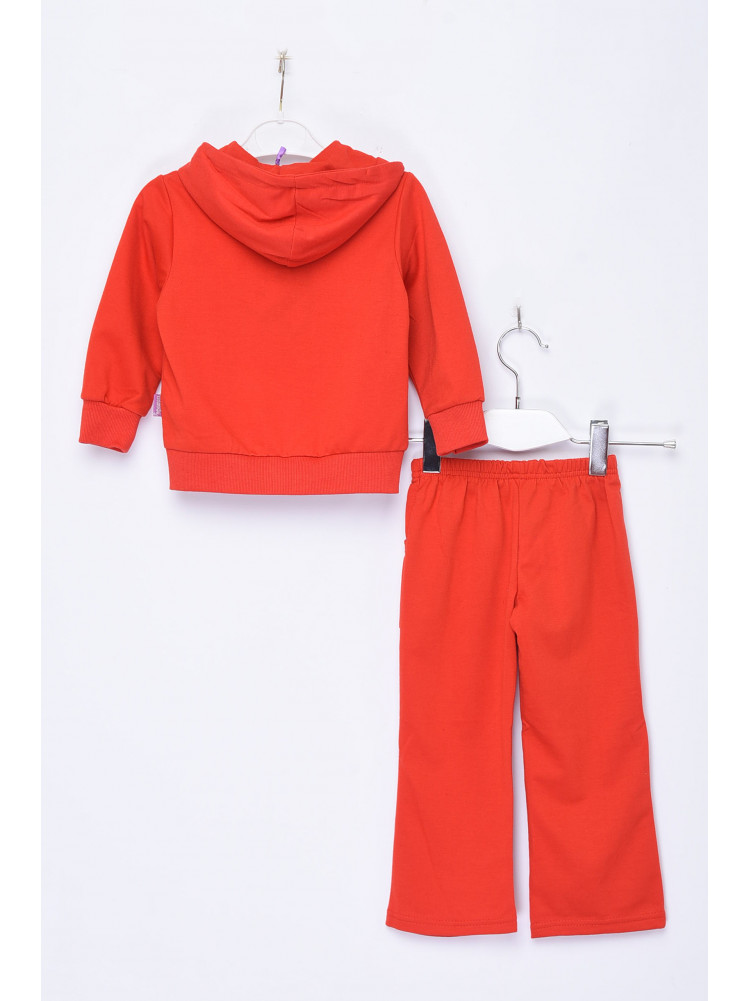 Спортивный костюм 3-ка детский для девочки с капюшоном красного цвета 022 153682C
