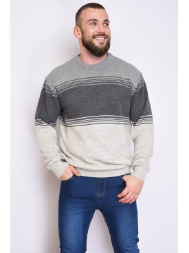 Свитер мужской зимний серого цвета 48 153772C