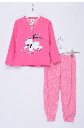Пижама детская розового цвета с рисунком 1094 153844C