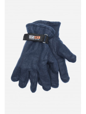 Рукавички чоловічі флісові темно-синього кольору 153891C Рукавички чоловічі флісові темно-синього кольору 153891C