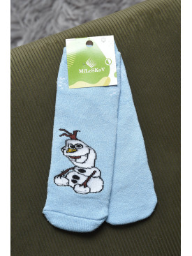Носки махровые детские для мальчика светло-голубого цвета размер 31-35 153978C
