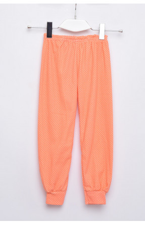 Штаны пижамные детские оранжевого цвета в горошек 1094 154484C