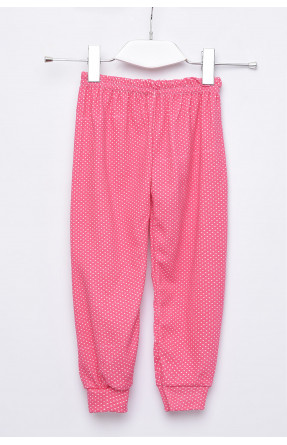 Штаны пижамные детские розового цвета в горошек размер 2 1094 154485C