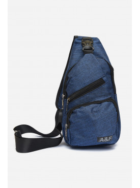 Сумка чоловіча через плече синього кольору 18 154593C